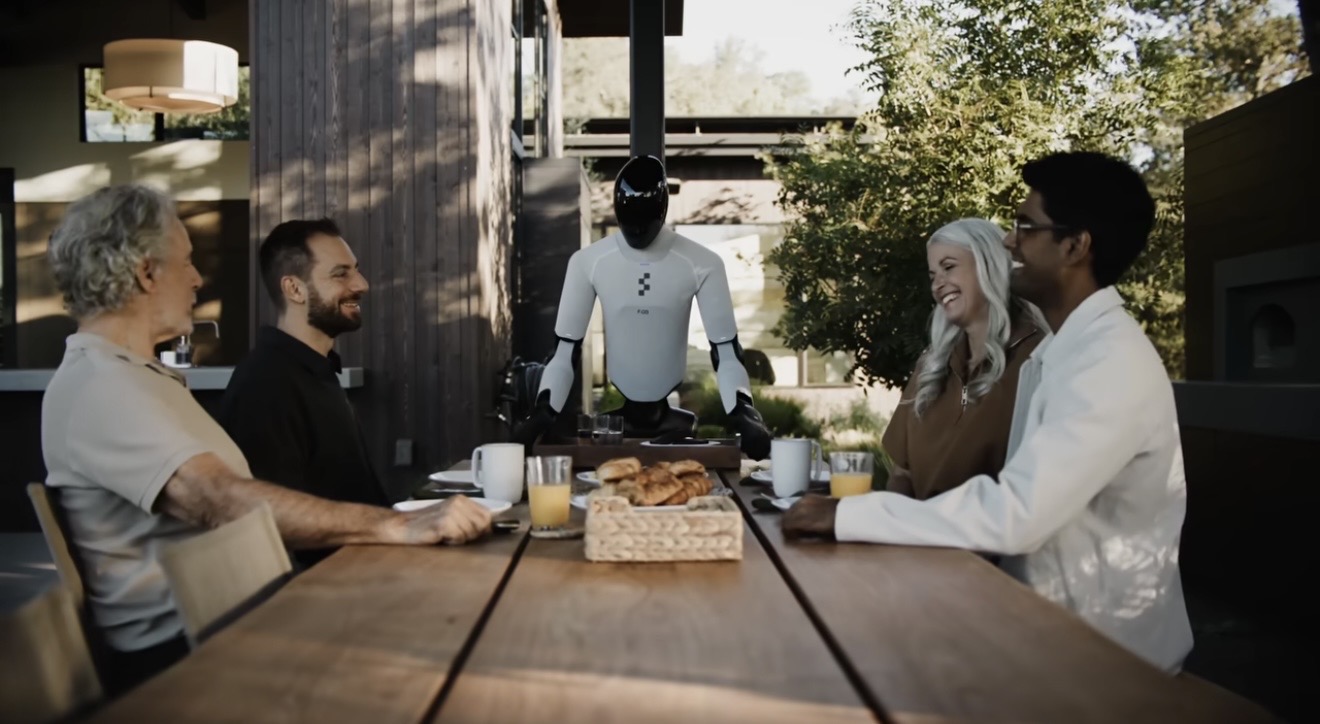 People and a humanoid robot working together